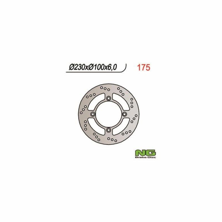 NG motorcycle brake disc (ref. 175)