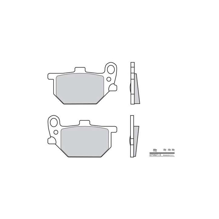 Plaquettes de frein organique BREMBO 07YA0713