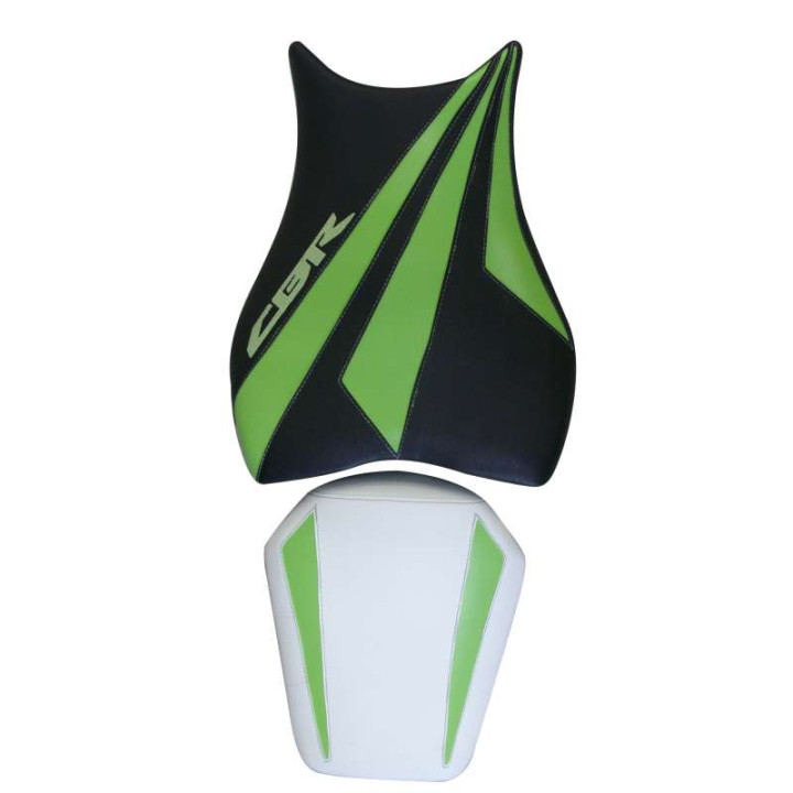 Housse de selle Bagster (2198H) Noir/Blanc/Pistache/Lettres Blanches Honda CBR1000RR 09