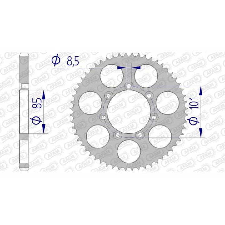 Alu Crown AFAM 56 teeth not 428 type 93106 T.M. MX 80
