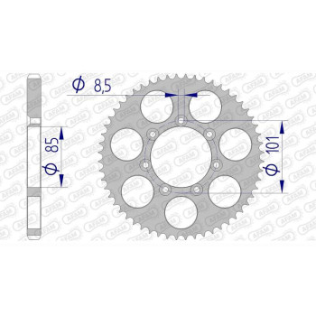 Alu Crown AFAM 56 teeth not 428 type 93106 T.M. MX 80