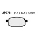 Plaquettes de frein semi-metal Nissin 2P-278SS