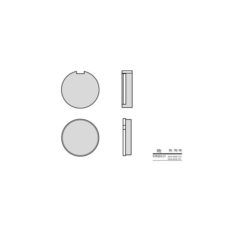 Plaquettes de frein organique BREMBO 07KS0321