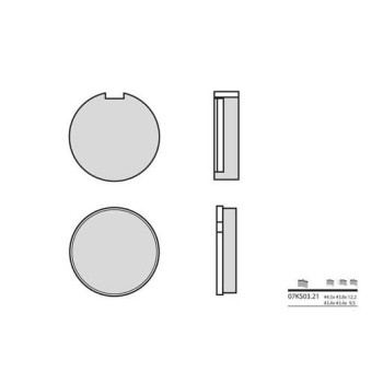 Plaquettes de frein organique BREMBO 07KS0321