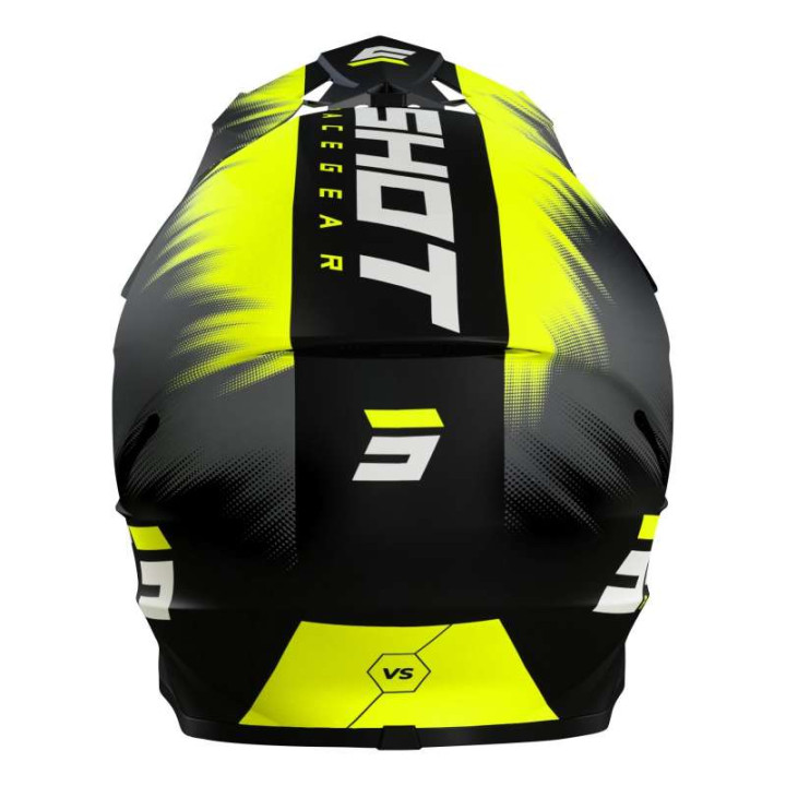Shot FURIOUS VERSUS 2022 NEON YELLOW MATT motocross helmet
