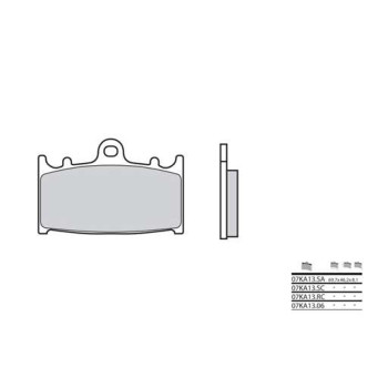 Plaquettes de frein sinter BREMBO 07KA13LA
