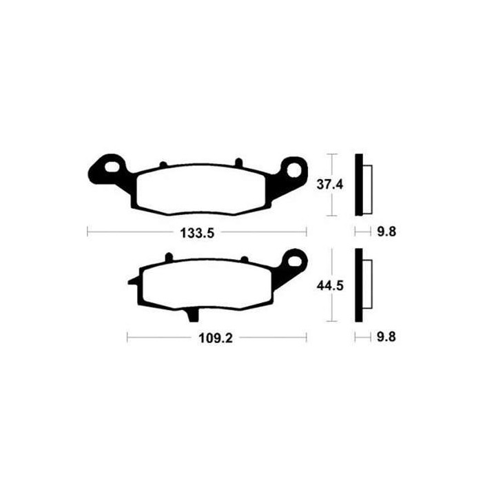 Plaquettes de frein métal fritté BENDIX MR420