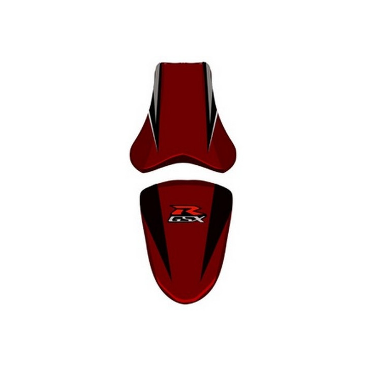 Saddle cover Bagster Bordeaux Clair/Noir/Acier/Letters Blanches/R Fluo Suzuki GSX1000R 06
