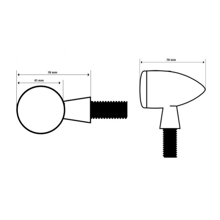 Motorcycle turn signals HIGHSIDER COLORADO BLACK