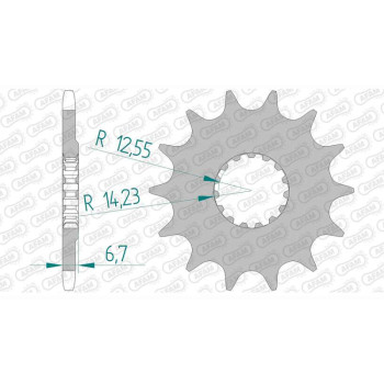 Pignon AFAM 15 dents pas 520 type 21403 Yamaha YFZ 450 R