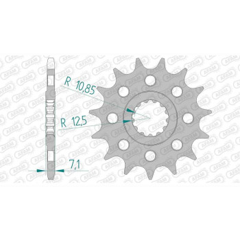 Pignon AFAM 16 dents pas 520 type 24511 Kawasaki ZX 6 R