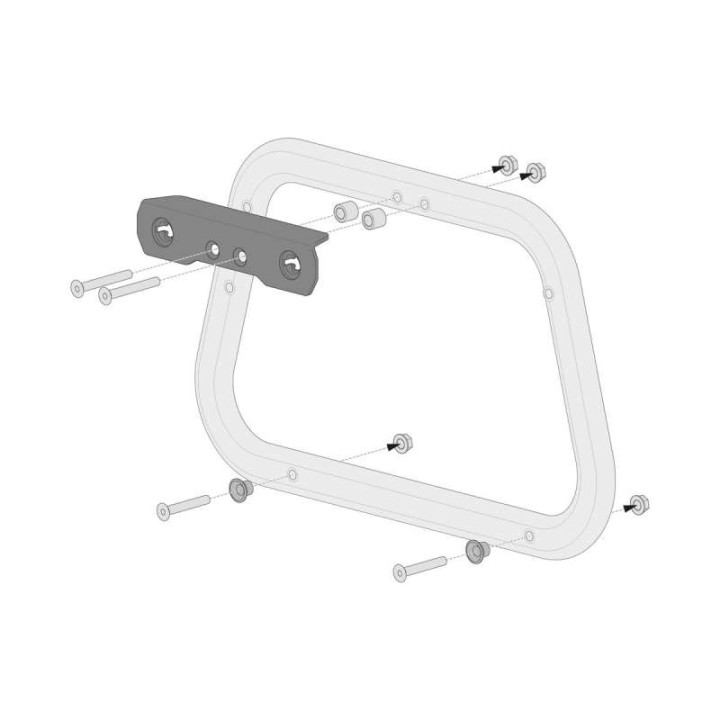 Kit d'adaptateurs SW-Motech PRO/EVO pour valises Givi TREKKER DOLOMITI