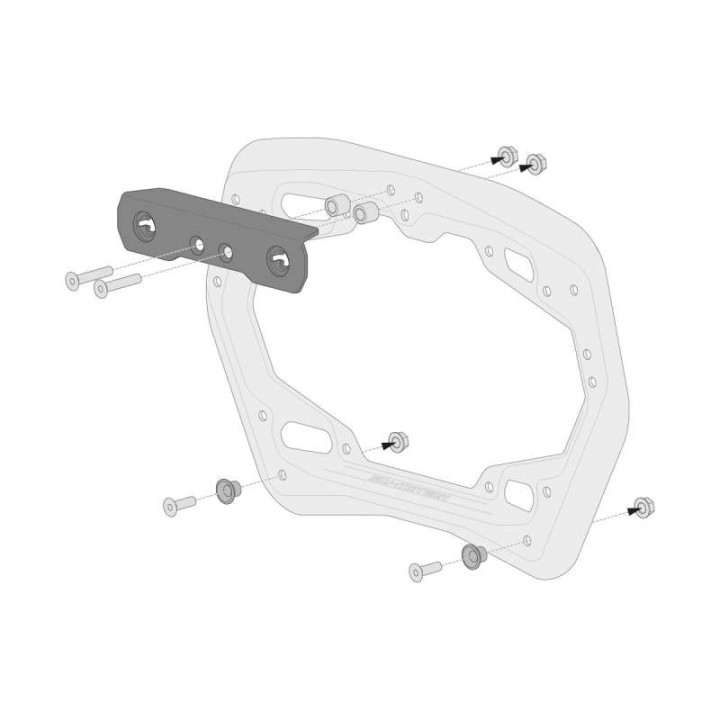 Kit d'adaptateurs SW-Motech PRO/EVO pour valises Givi TREKKER DOLOMITI
