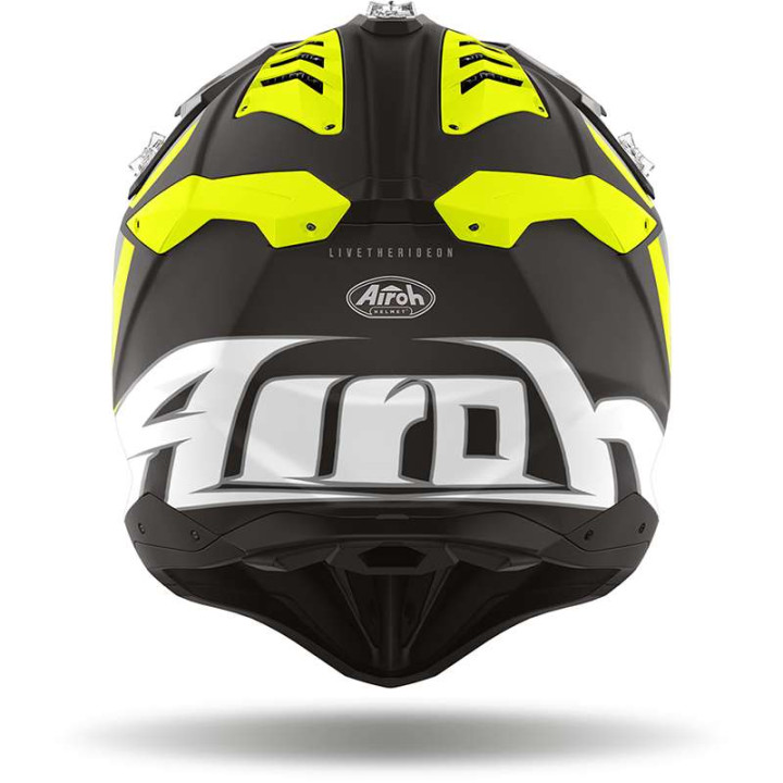 Casque moto cross Airoh AVIATOR 3 GLORY NOIR/JAUNE