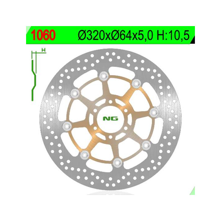 Front brake disc Yamaha XJR1300, Ducati Monster, Aprilia RSV1000