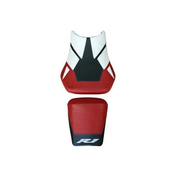 Housse de selle Bagster (2132B) Rouge/Blanc/Noir/Lettres R1 Blanches Yamaha YZF-R1 02 Housse de selle Bagster (2132B) Rouge/Blanc/Noir/Lettres R1 Blanches Yamaha YZF-R1 02