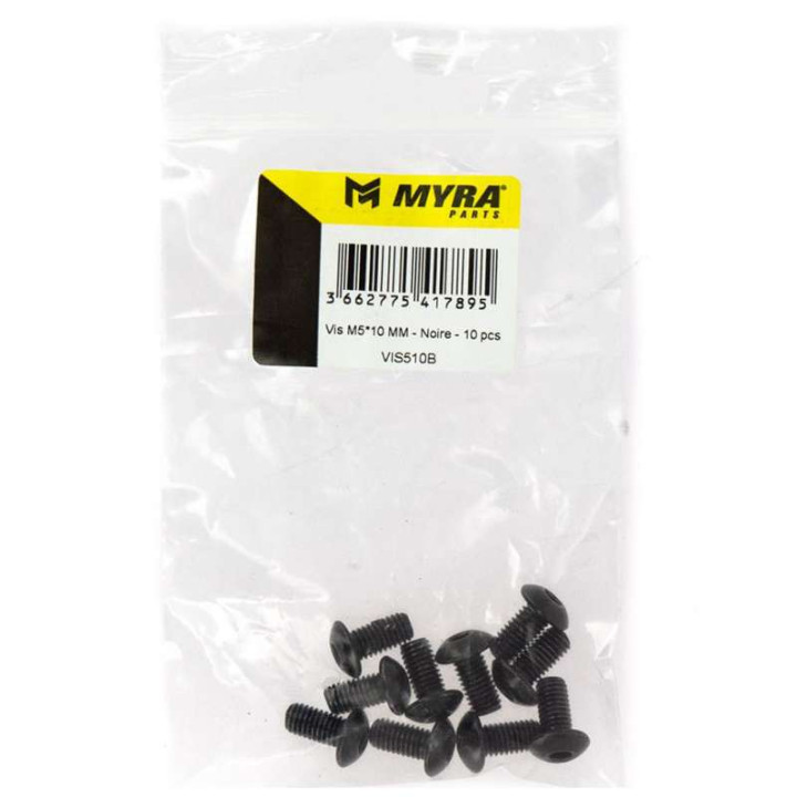 Vis BTR noir (x10) M5x10mm MYRA