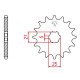 Pignon JT 16 dents pas 530 type 567