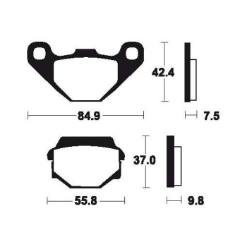 Plaquettes de frein moto métal fritté Tecnium MR86