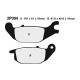 Semi-metal brake pads Nissin 2P-304NS