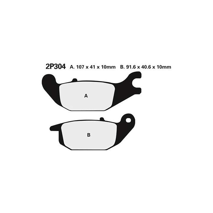 Semi-metal brake pads Nissin 2P-304NS