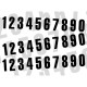 Kit numéros de course 0 à 9 (x3) MX 160x75mm Kit numéros de course 0 à 9 (x3) MX 160x75mm