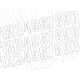 Kit numéros de course 0 à 9 (x3) MX 160x75mm Kit numéros de course 0 à 9 (x3) MX 160x75mm