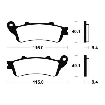 Plaquettes de frein moto métal fritté Tecnium MR222