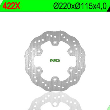Disque de frein arrière NG pétales Yamaha YZ125, TDR125, WRF400