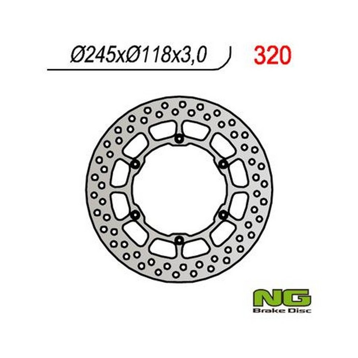 Front brake disc NG 245mm Yamaha YZ/YZF, WR/WRF 125-450