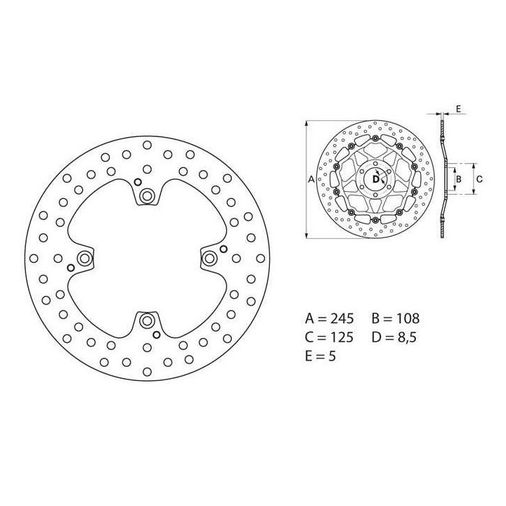 Brake disc Brembo Oro series 68B40792