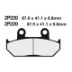Plaquettes de frein semi-metal Nissin 2P-220GS