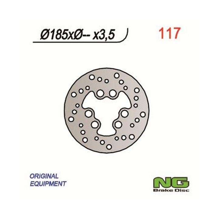 Motorcycle brake disc fixed 185mm (ref. 117)