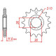 Sprocket JT 1591 16 teeth Yamaha TDM 900 02-05
