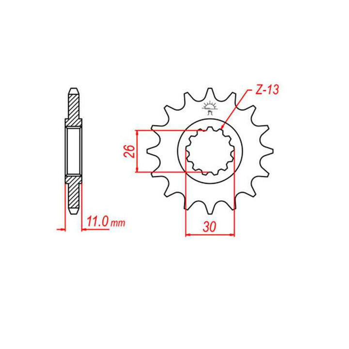 Sprocket JT 1591 16 teeth Yamaha TDM 900 02-05