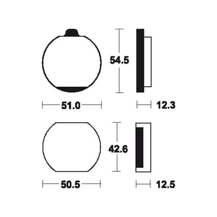 Brake plates organic motorcycle Tecnium MA10