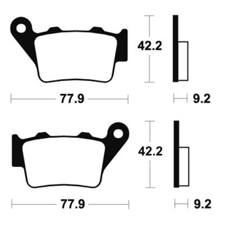 Brake plates organic motorcycle Tecnium MA175