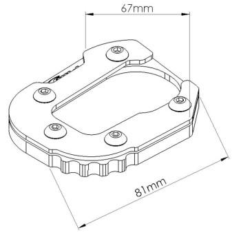 Extension de béquille latérale Puig 20194N BMW F750GS F850GS