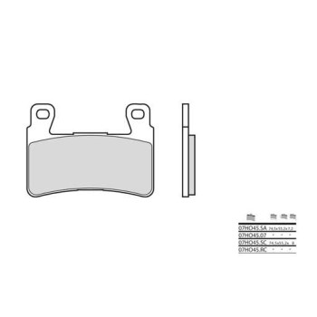 Plaquettes de frein carbone ceramique racing BREMBO 07HO45RC