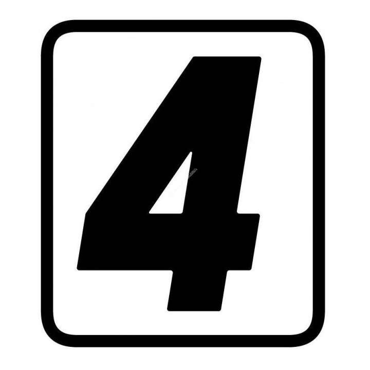 Numéro Barracuda "4" 87x105mm