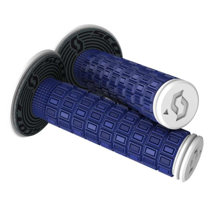 Poignées Scott MELLOW + Donut GRIP Blue/Blanc