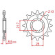 Pignon JT 17 dents pas 525 type 1537