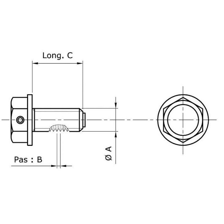 Bouchon de vidange aimanté Tecnium BMW M20x1,5x14