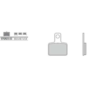Plaquettes de frein organique BREMBO 07GR23CC