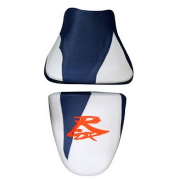 Housse de selle Bagster (2035A) Blanc/Bleu/Lettres Orange Fluo Suzuki GSX750R 96-97 Housse de selle Bagster (2035A) Blanc/Bleu/Lettres Orange Fluo Suzuki GSX750R 96-97