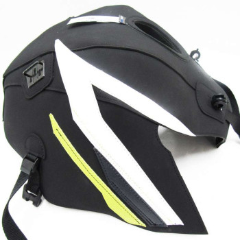Tapis de réservoir Bagster noir mat/déco blanc/anth/jaune fluo (1644D) Honda CB500F 2015 Tapis de réservoir Bagster noir mat/déco blanc/anth/jaune fluo (1644D) Honda CB500F 2015