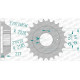 Pignon AFAM 24 dents pas 530 type 94806 Harley Davidson 1200 5 sp