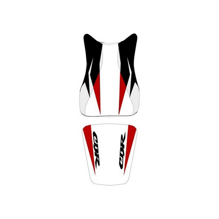 Housse de selle Bagster (2187E) Blanc/Noir/Rouge/Lettres Noires Honda CBR600RR 08 Housse de selle Bagster (2187E) Blanc/Noir/Rouge/Lettres Noires Honda CBR600RR 08