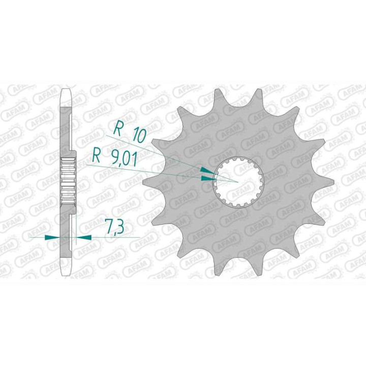 Pignon anti-boue AFAM 14 dents pas 520 type 20206 HM-Honda CRE 125 R Enduro