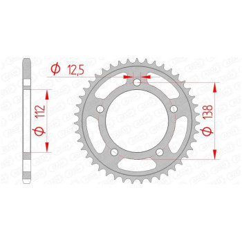 AFAM steel sprocket 41 teeth 520 pitch type 10627